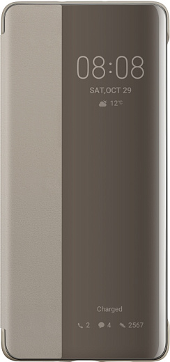 Чехол оригинальный Smart View Flip Cover для Huawei P30 Pro (хаки)
